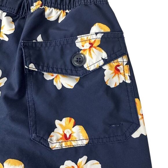 J. Crew Navy Tropical Floral Swim Trunks size Small - Picture 6 of 10